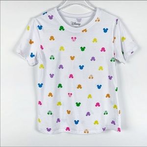 Disney rainbow Mickey all over print shirt